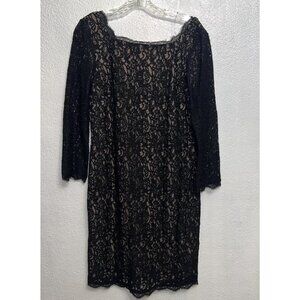 ADRIANNA PAPELL  Lace Overlay Sheath Dress  ( Size 12) Wedding Church